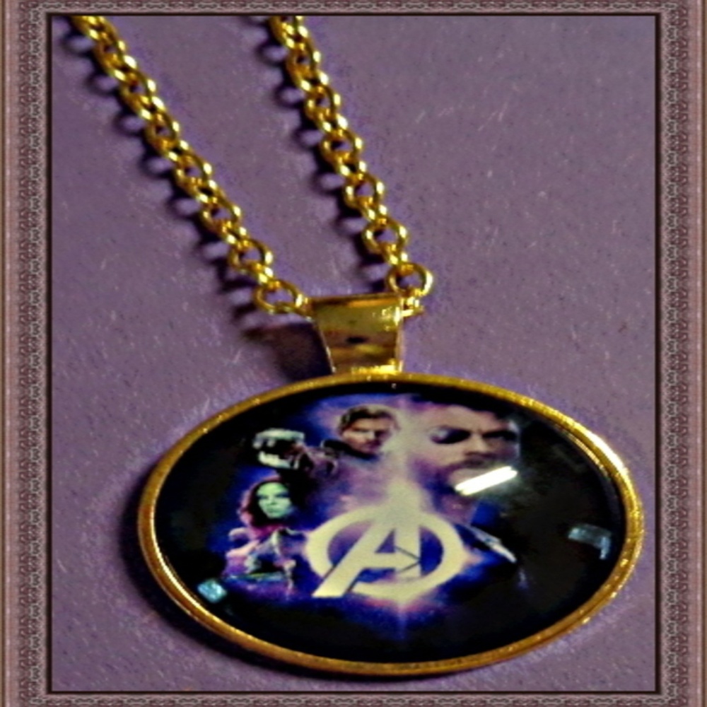 Gold Tone Avengers Infinity War Inspired Necklace